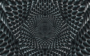 gray and black illusion wallpaper