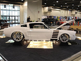 1968 white Ford Mustang coupe, car