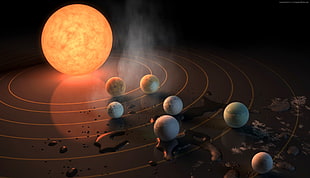 photo of Solar System illustration