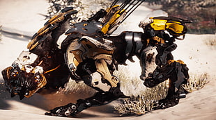 artwork of mechanical animal, Horizon: Zero Dawn, video games