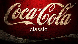 Coca-Cola classic logo, Coca-Cola, logo, grunge