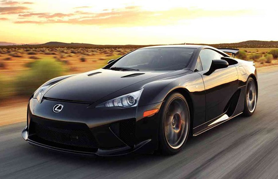 black Lexus coupe HD wallpaper