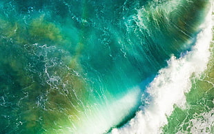 sea waves digital wallpaper HD wallpaper