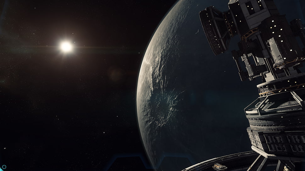 gray outer space satellite, Star Citizen, video games HD wallpaper