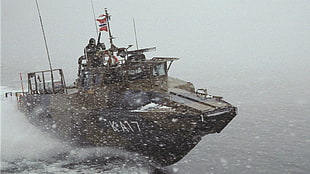 black warship, military, Norway, Royal Norwegian Navy, boat