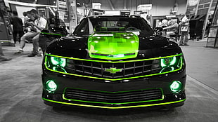 black and green Chevrolet car
