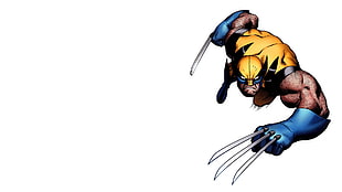 Wolverine graphic artwork, Wolverine, white background, Marvel Comics