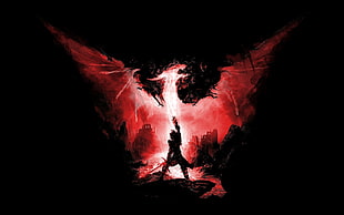 red dragon logo, Dragon Age Inquisition, Dragon Age, video games