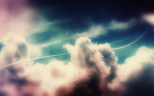 cloudy sky digital wallpaper HD wallpaper