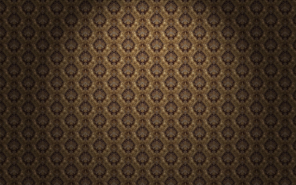 brown and beige floral textile HD wallpaper