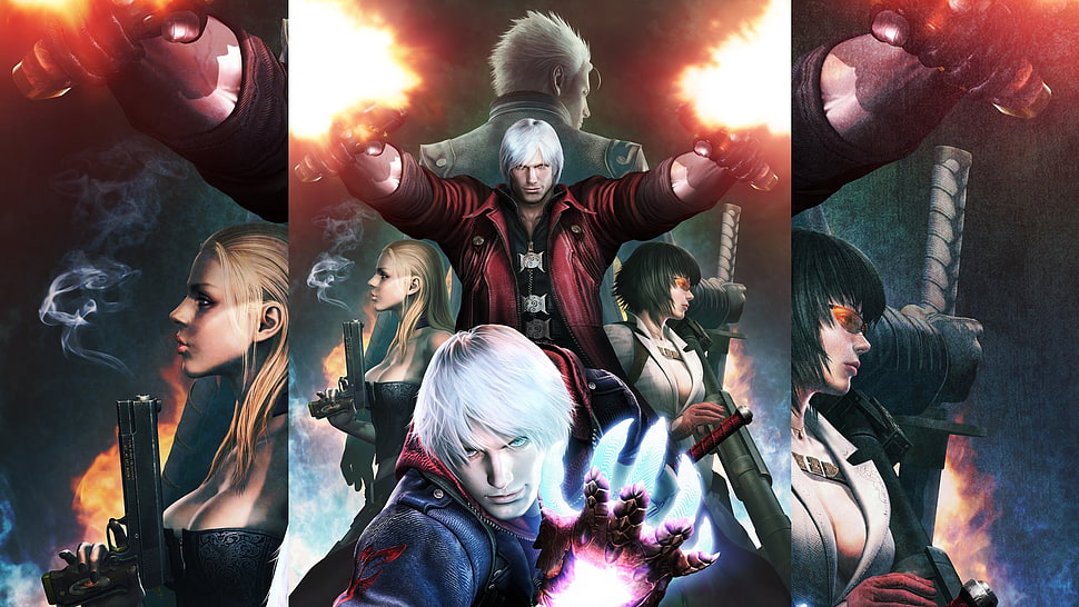 Devil may Cry digital wallpaper, Devil May Cry, Dante, Nero (character) HD wallpaper
