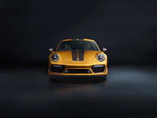 photo of yellow and black car HD wallpaper