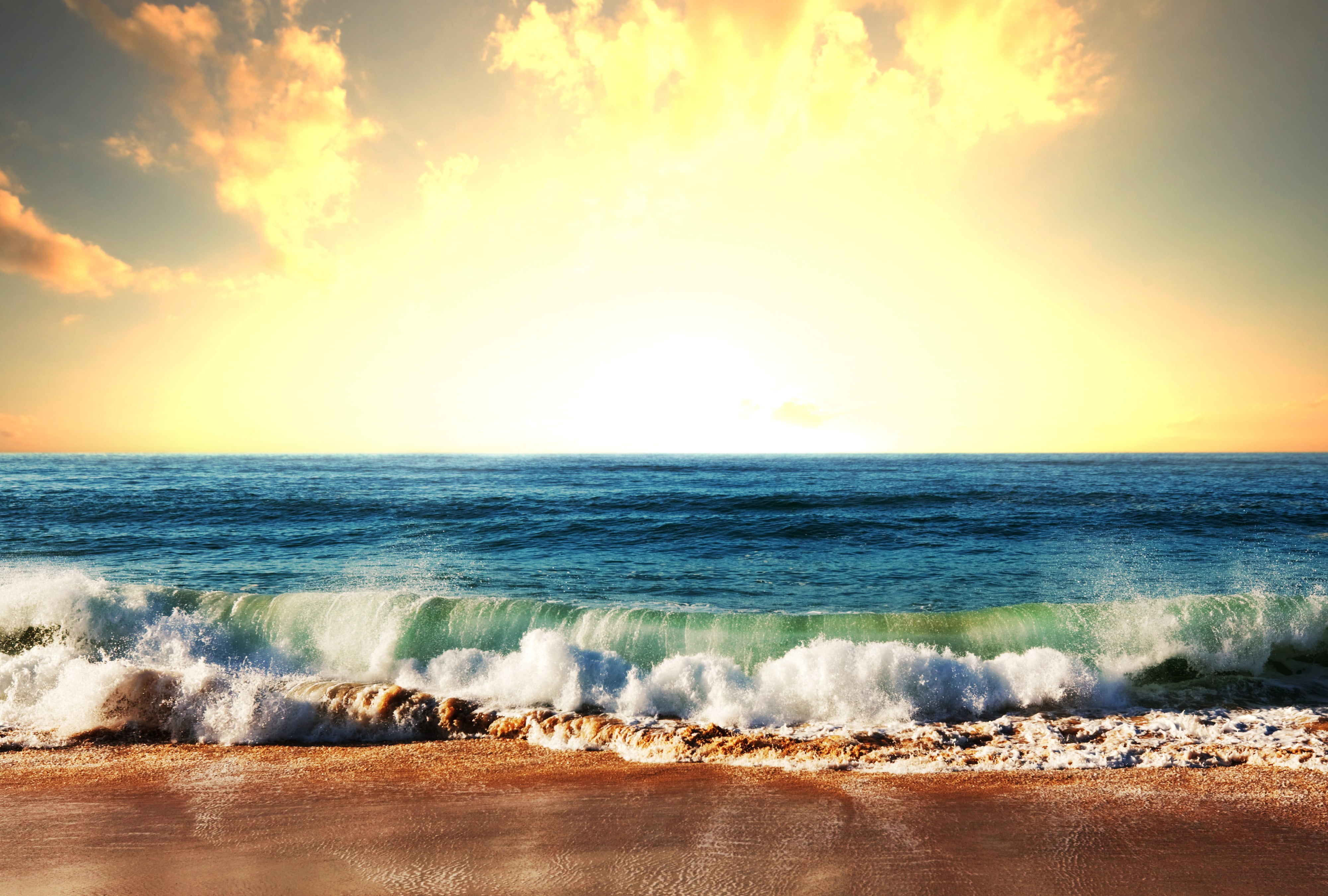 Ocean waves, sea, beach HD wallpaper | Wallpaper Flare