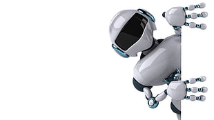 white robot illustration, technology, robot HD wallpaper