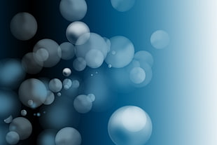 blue and white digital wallpaper HD wallpaper