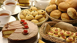 assorted pastry HD wallpaper