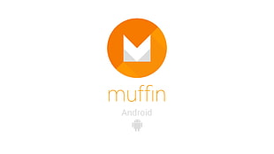 Muffin logo, androids, Android (operating system), operating systems, muffins