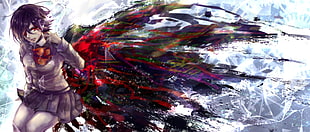 animated girl abstract painting