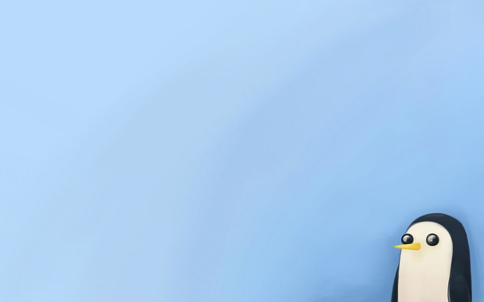 black and white penguin illustration, threadless, simple, Adventure Time, penguins HD wallpaper
