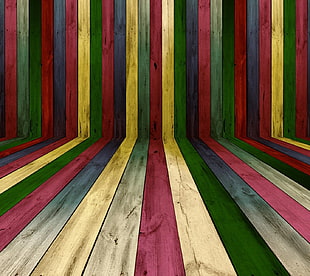 green, red, and blue striped curtain, colorful, abstract