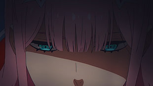 Zero Two, Darling in the FranXX, Zero Two (Darling in the FranXX), pink hair, blue eyes