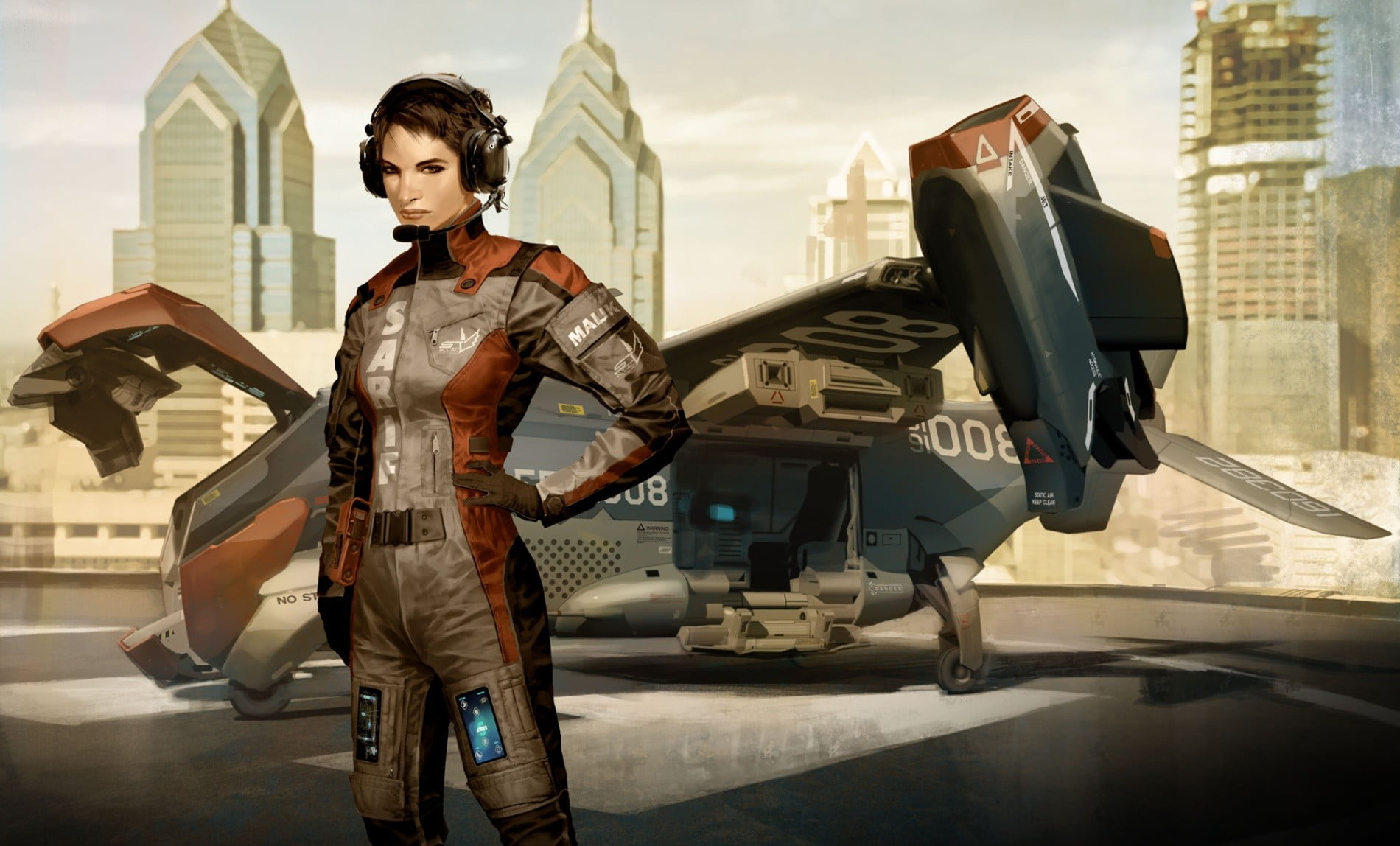 640x960 Resolution Female Animated Character Wallpaper Cyberpunk Futuristic Deus Ex Human