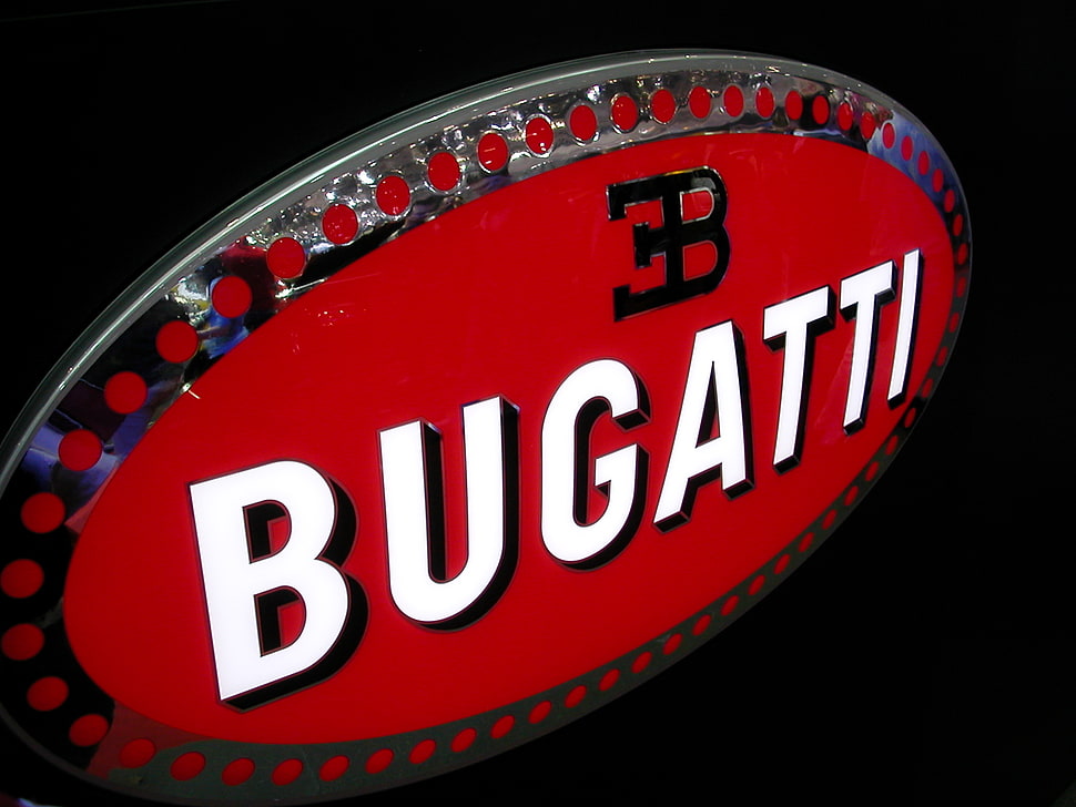 Bugatti logo HD wallpaper
