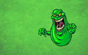 green ghost cartoon illustration