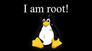 white and black penguin with i am robot text overlay, Linux, GNU, Root (character), Tux