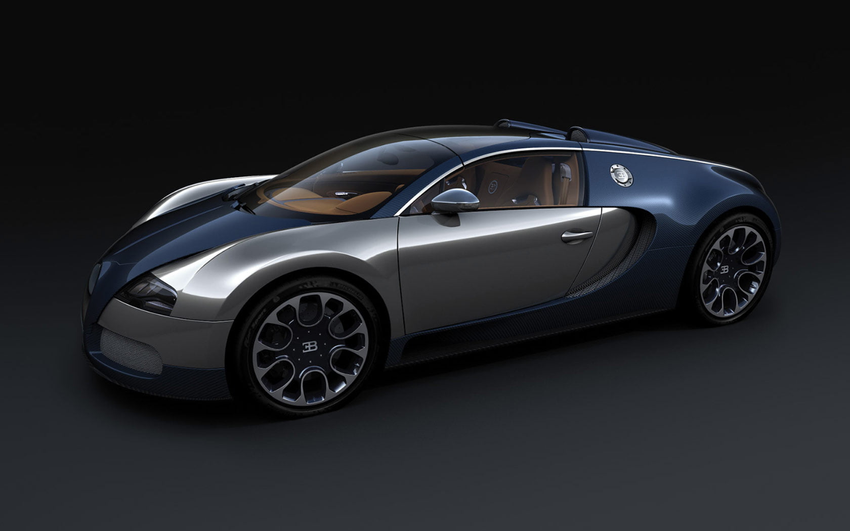 black and silver sports coupe, car, Bugatti Veyron, Bugatti, Bugatti Veyron Sang Bleu