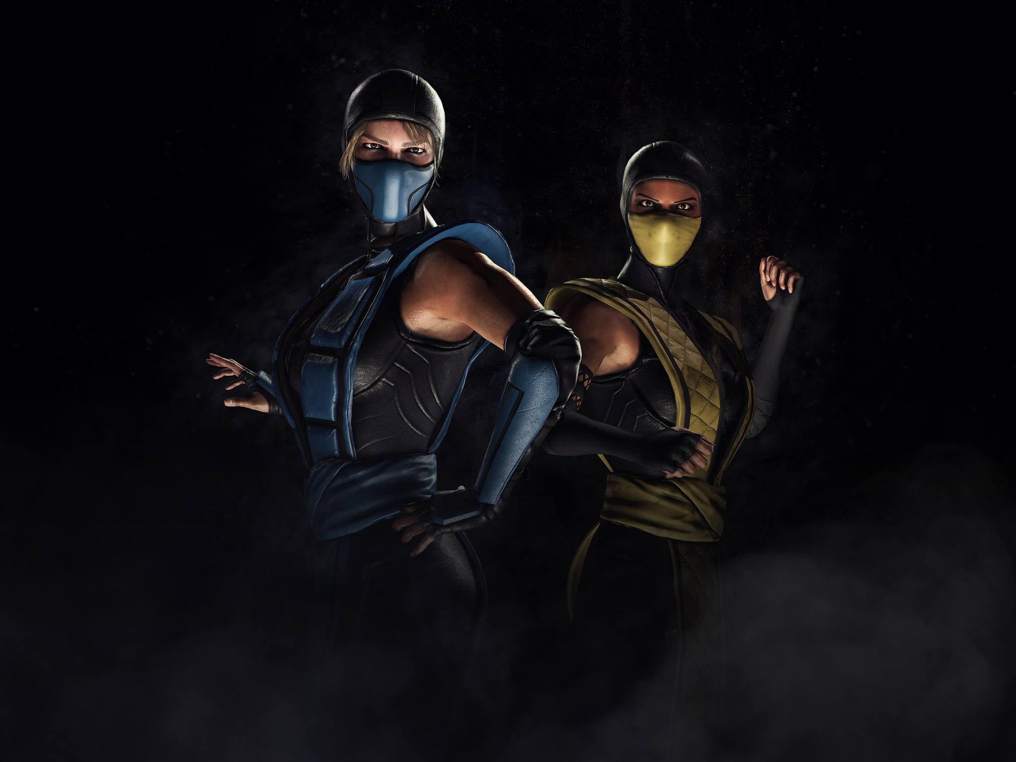 Sub Zero and Scorpion Mortal Kombat display wallpaper