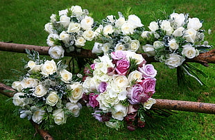 five rose bouquets HD wallpaper