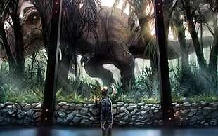 dinosaurs, Jurassic World, artwork, fantasy art HD wallpaper
