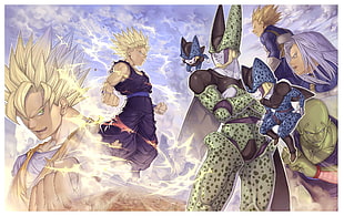 Dragon Ball Z poster, anime, Dragon Ball, Son Goku, Son Gohan HD wallpaper