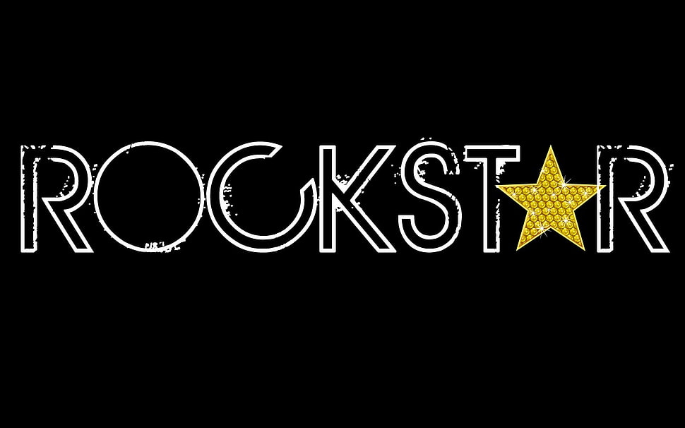 Rockstar logo, logo, black, typography, digital art HD wallpaper