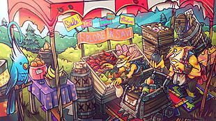 assorted-color market painting, Dota 2, Techies