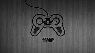 Console Games logo, minimalism, consoles, texture, controllers