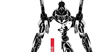 black robot illustration, Neon Genesis Evangelion, EVA Unit 01, mech