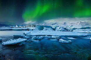 photography of northern lights, snow, aurorae