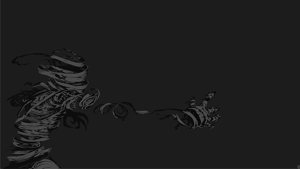 white mummy illustration, anime, horror, Ajin, vector HD wallpaper