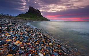 assorted stones, castle, ancient, beach, stones