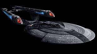 grey and blue Star Trek ship, Star Trek, USS Enterprise (spaceship)
