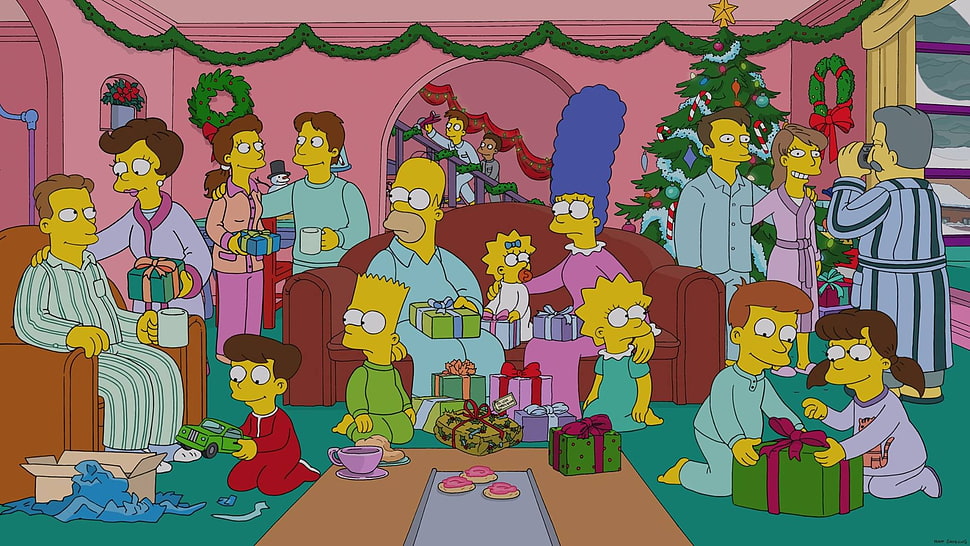 The Simpson Christmas episode HD wallpaper