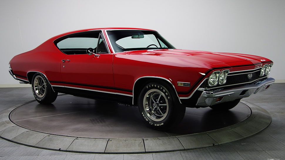 red coupe, Chevrolet Chevelle HD wallpaper