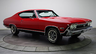 red coupe, Chevrolet Chevelle