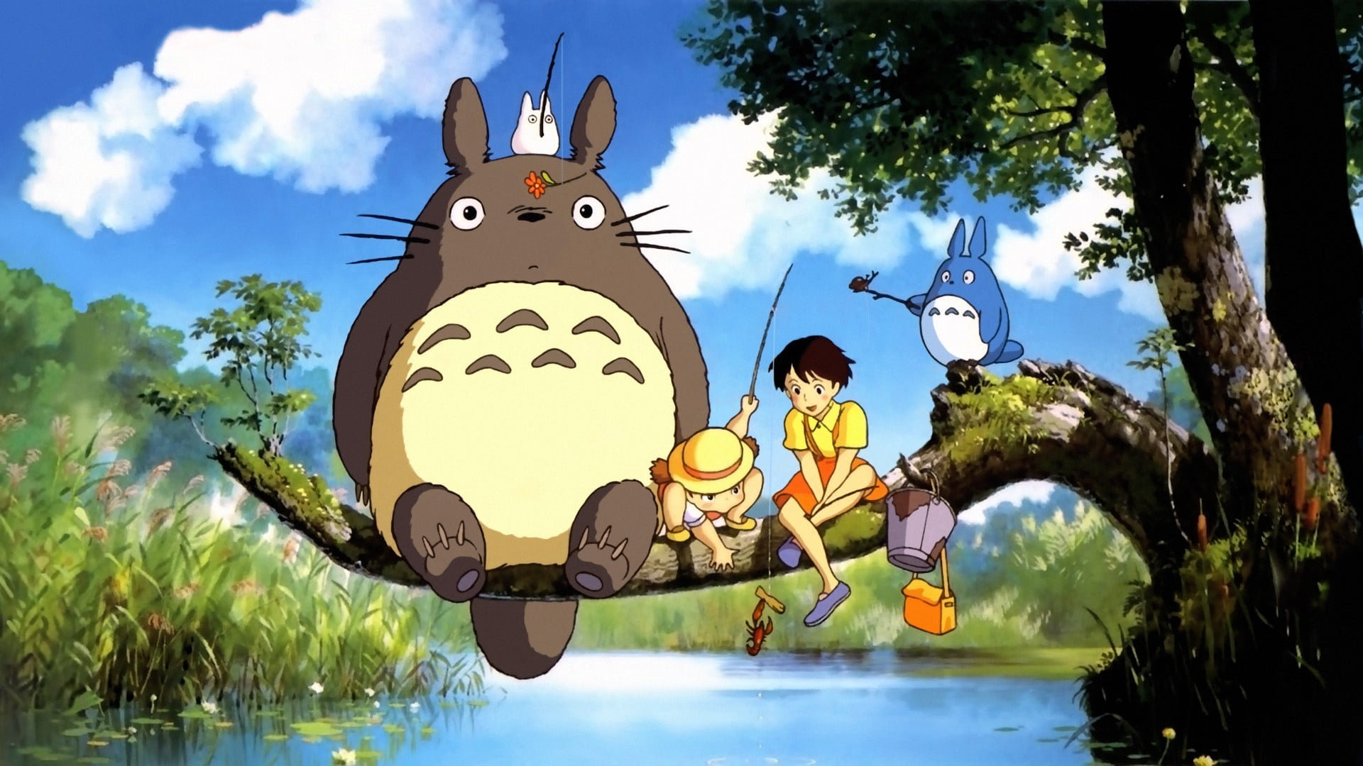 female cartoon character illustration, Totoro, My Neighbor Totoro, anime, Hayao Miyazaki