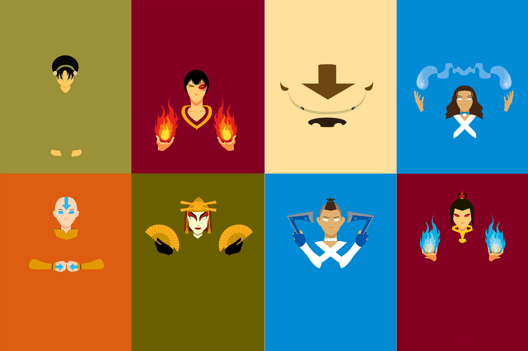 Avatar The Last Airbender digital wallpaper, Avatar: The Last Airbender, minimalism