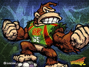 Nintendo GameCube Donkey Kong digital wallpaper, Donkey Kong, artwork, Nintendo, GameCube