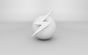 white Flash Logo HD wallpaper
