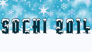 Sochi 2014 with snowflake background wallpaper
